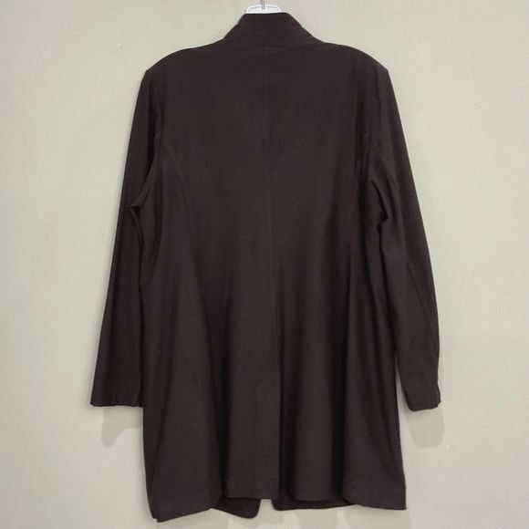 Eileen Fisher Long Brown Blazer Jacket Single Button Closure Sz Lg * Altered * - Picture 6 of 6